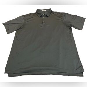 Peter Millar Polo Shirt Mens XLT Gray Summer Comfort Golf Performance Solid